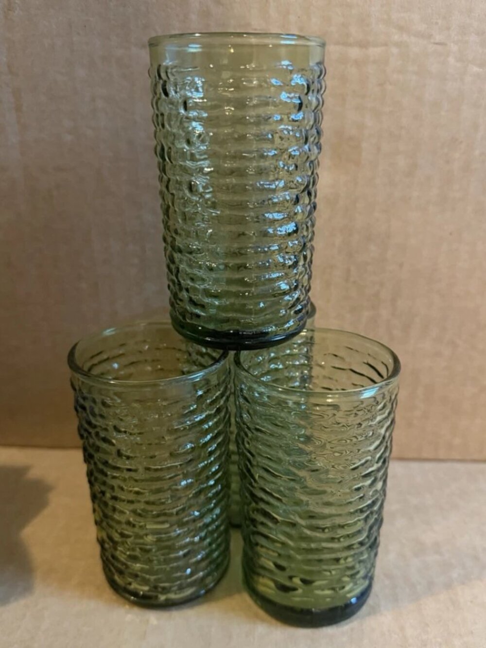 VTG Anchor Hocking Soreno 20pc Luncheon Set - Avocado Green - Picture 9 of 16